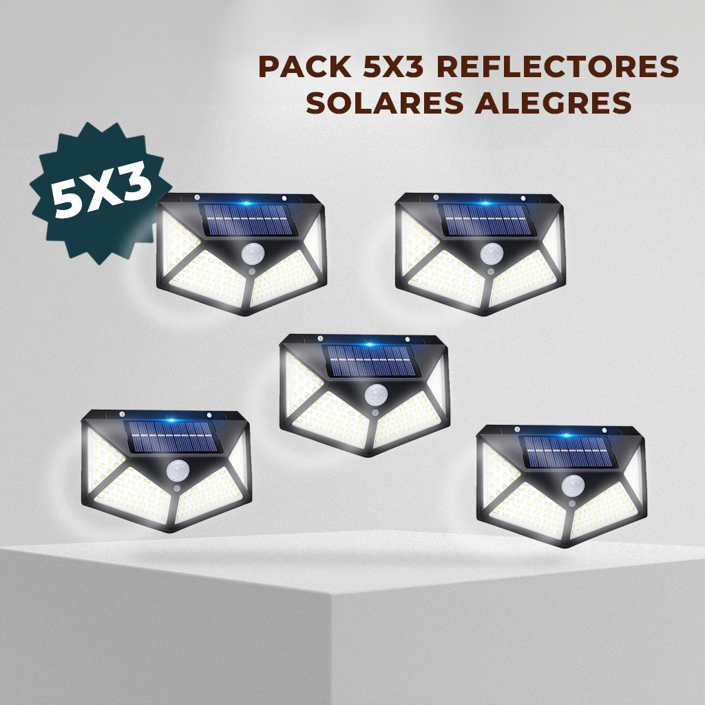 PACK 5X3 Reflectores Solares Alegres®