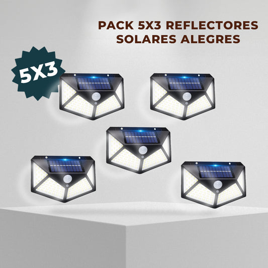 PACK 5X3 Reflectores Solares Alegres®